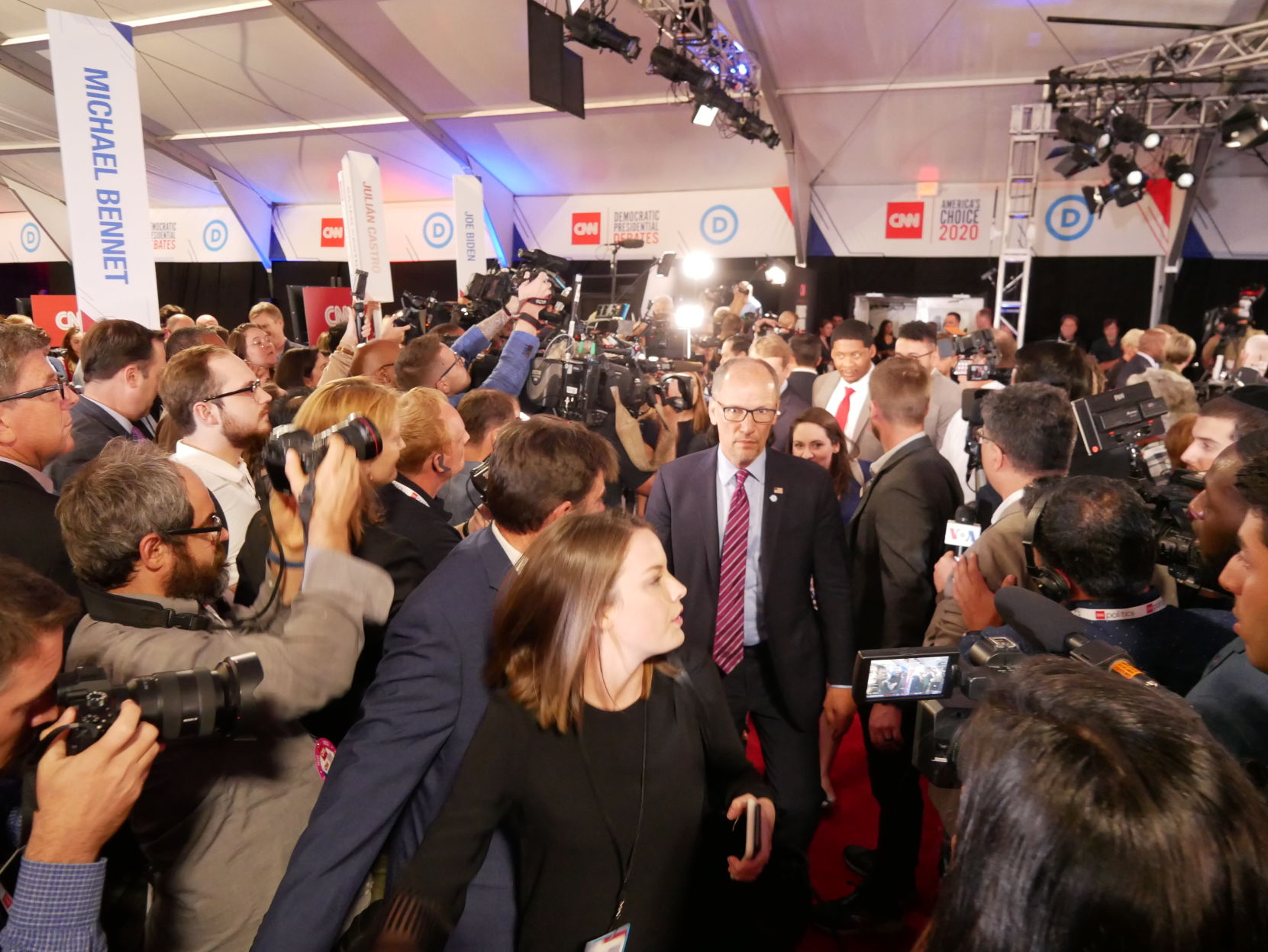 Sights and sounds from night two of the Democratic debate in Detroit